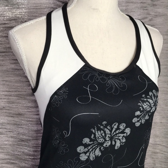TEK GEAR MEDIUM BLACK WHITE GRAY WORKOUT TOP - Picture 4 of 8